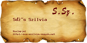 Sós Szilvia névjegykártya